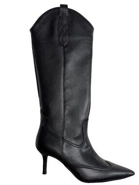 INC International Concept Hayleigh Knee-High Western Boots Black US Size 11